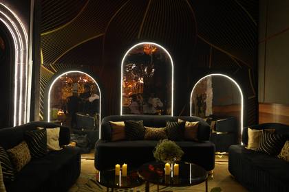 Lounge and Backdrop — After Party decor — Westin